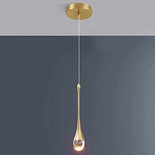 Kitchen Island Chandeliers Teardrop Crystal Pendant LightingIntegrated Pendant Light with Crystal Bubble for Modern Kitchen Island Globe Fixtures Chromed Finished3000K6000Kwith Remote Control