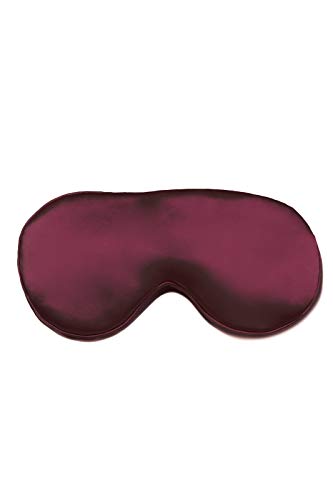 Fishers Finery 25 Momme 100 Mulberry Silk Eye Mask Adjustable Strap Pink