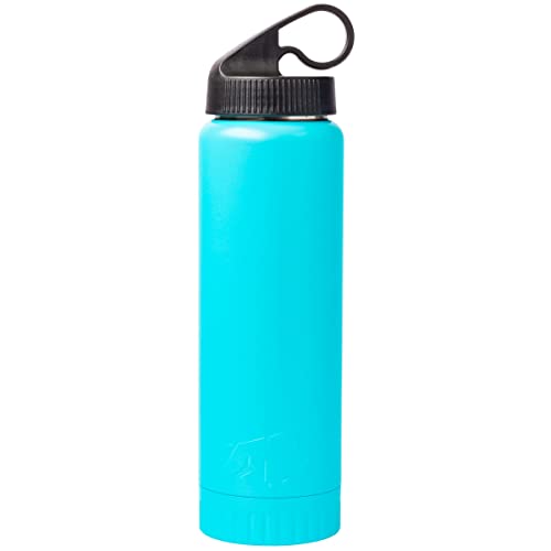 Silver Buffalo Double Walled Vacuum Insulated Stainless Steel Water Bottle 20 Ounces Aqua Blue