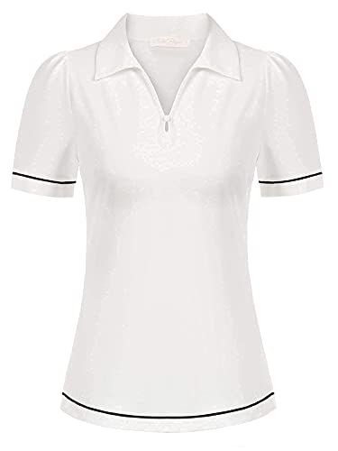 Belle Poque Women39s Golf Polo Shirt Short Sleeves Sports Polo Shirts Quick Dry Athletic Polo Shirt