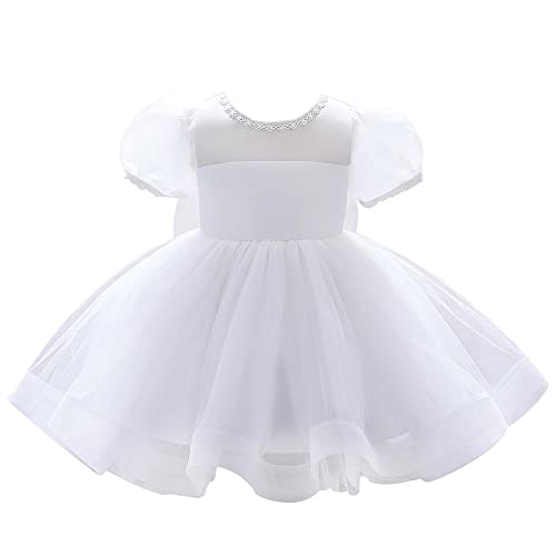 Dressy Daisy Baby  Toddler Girls39 Special Occasion Dresses Wedding Flower Girl White Dress Fancy Party Ball Gown