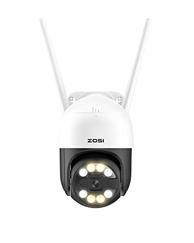 ZOSI C289 1080P WiFi PanTilt Outdoor Security CameraHome Surveillance PTZ IP CameraSmart Light Siren AlarmColor Night Vision2Way AudioPerson Vehicle DetectionPhone RemoteWaterproof Setting