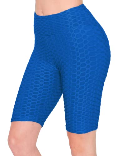 ALWAYS Women39s Honeycomb Compression Shorts  High Waist Slimming Butt Lift Textured Workout Shorts