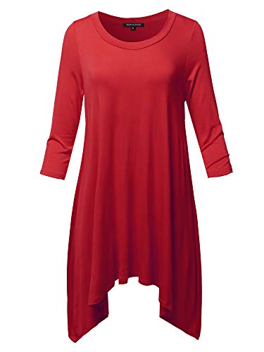 Women39s Casual Loose Fit Dolman Sleeve Tunic Dress Top