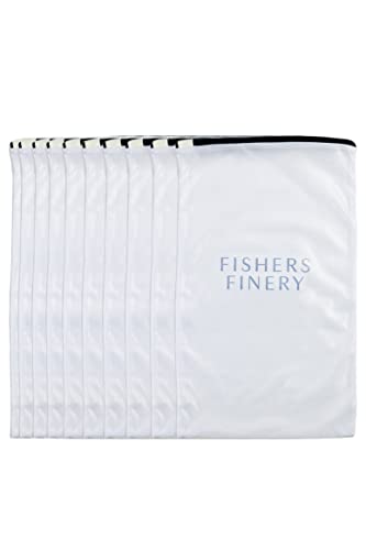 Fishers Finery MultiPack Mesh Wash Bag with Zipper Closure Durable 10 Pack