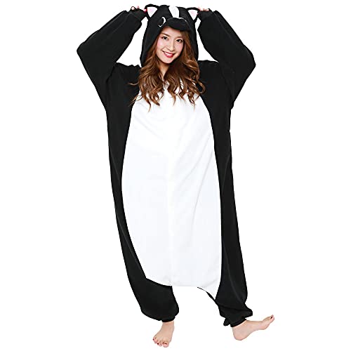 Black and white skunk kigurumi for adults