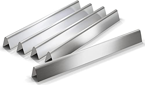 QuliMetal 7540 245 Inches Flavor Bars for Weber Genesis 300 Series E310 E320 S310 S320 with Side Control Panel 17GA Stainless Steel Heat Plates for Weber 7539 7540