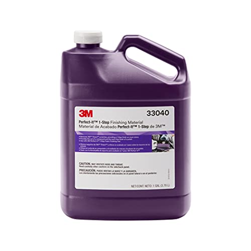 3M Perfect It 1 Step Finishing Material 33040 Rubbing Compound Machine Polish Surface Buffing 1 Gallon 4Case Purple