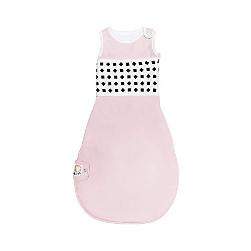 Nanit Breathing Wear Sleeping Bag  100 Cotton Baby Sleep Sack  Works with Nanit Pro Baby Monitor to Track Breathing Motion SensorFree RealTime Alerts Size Medium 612 Months Blush Pink