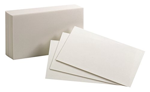 White Oxford 3 x 5 Blank Index Cards 100 Count 40135