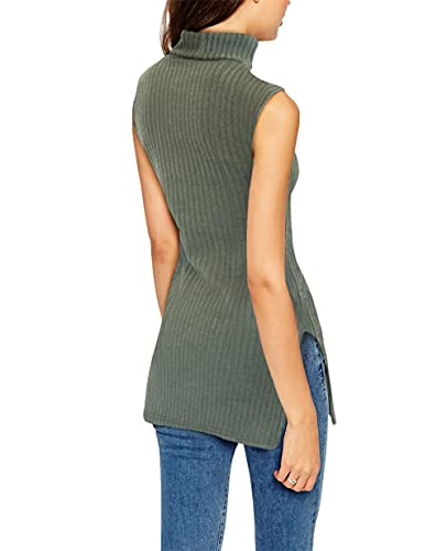 Womens Sleeveless Turtleneck Tunic Sweater by Hybrid  Co