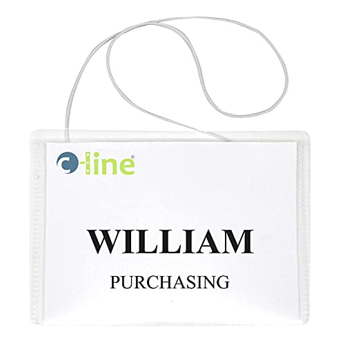 Protect your COVID19 vaccination card with a CLine biodegradable name badge holder kit 97043 complete with 50 name badges that measure 4 by 3 inches