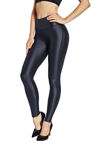 FeelinGirl Womens Faux Leather Leggings High Waisted Stretchy Pleather Pants