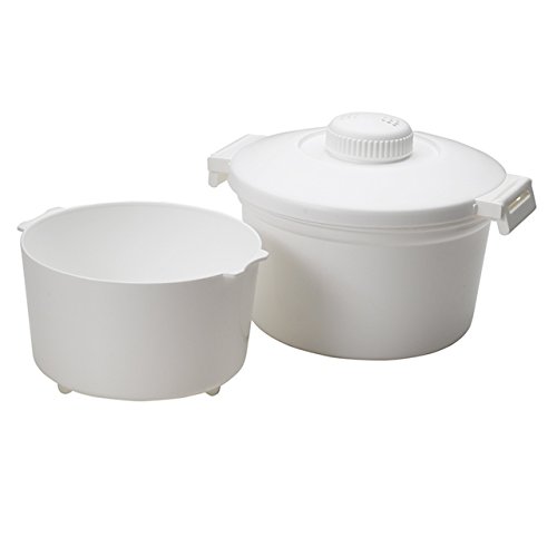 White 85cup microwaveable rice cooker from Nordicware