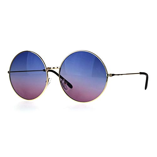 Hippie Round Lens Sunglasses in the Traditional Oversized Joplin Style