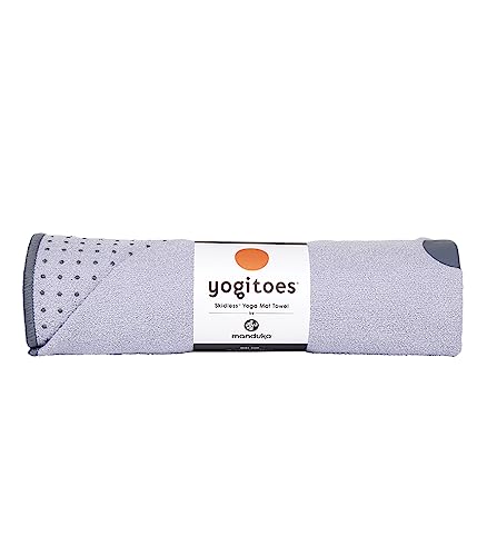 Yogitoes Yoga Mat Towel  Lightweight Quick Drying Microfiber Non Slip Skidless Technology Use in Hot Yoga Vinyasa and Power Various Sizes and Colors