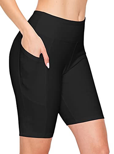 ALWAYS Women39s Bike Shorts with Pockets  High Waist Compression Running Workout Athletic Yoga Shorts