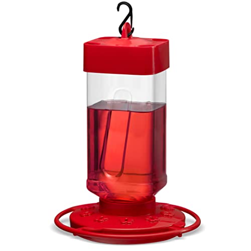 SEWANTA Hummingbird Feeder 16 oz Plastic Hummingbird Feeders for Outdoors  Humming Bird Feeders  Perch With 10 Feeding Ports  Wide Mouth for Easy Filling2 Part Base for Easy Cleaning