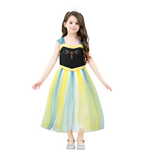 Dressy Daisy Ice Princess Coronation Green Costume Fancy Dress for Toddler Little Girls Halloween Christmas Birthday Party