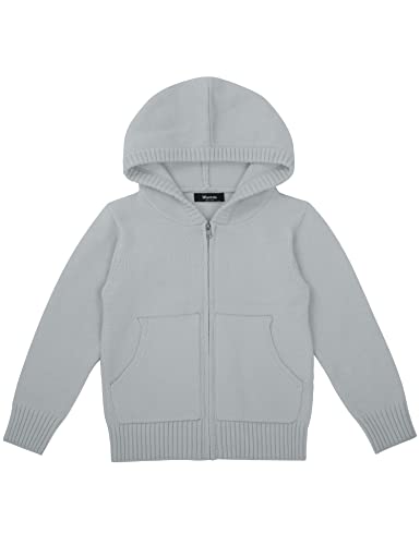 Wantdo Boys39 and Girls39 Warm Cardigan Zip Up Hoodie Sweater Fall Coat with Pockets School Uniform