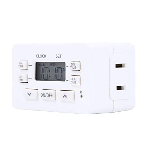 UltraPro white switch 24hour cycle 1 polarized 49789 Indoor Plugin Digital Fashion Timer 1 OutletOverride Door Button