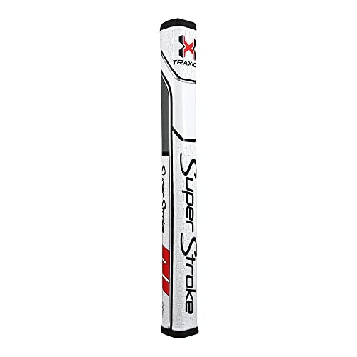 SuperStroke Traxion SS2R Squared Golf Putter Grip WhiteRedGray SS2R  Advanced Surface Texture That Improves Feedback and Tack  Minimize Grip Pressure with a Unique Parallel Design