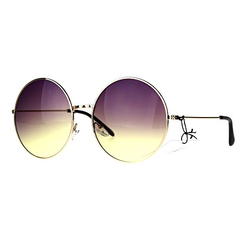 Hippie Round Lens Sunglasses in the Traditional Oversized Joplin Style