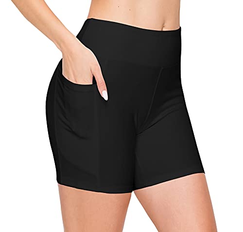 ALWAYS Women39s Bike Shorts with Pockets  High Waist Compression Running Workout Athletic Yoga Shorts