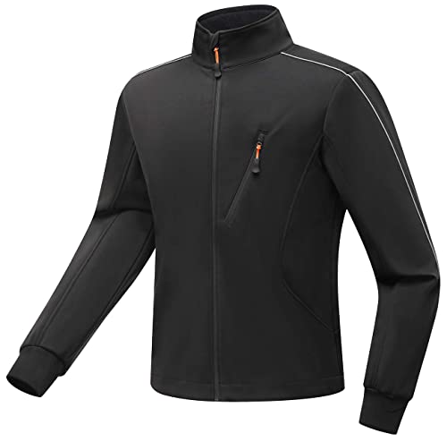 Wantdo Men39s Winter Cycling Jackets Waterproof Warm Fleece Running Jacket Cold Weather Climbing high visibility