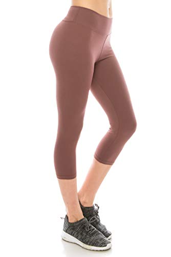 ALWAYS Women High Waisted Capri Leggings  Premium Buttery Soft Stretch Solid Basic Yoga Workout Pants