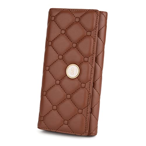 UTOWalletforWomen Large Capacity PU Leather Pink Card Holder Phone Case Zipper Pocket Purse Clutch 204