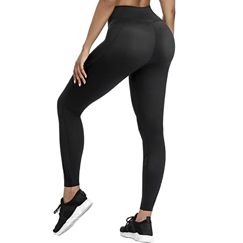 FeelinGirl Workout Leggings for Women Running High Waisted Gym Leggings Butt Lifting Leggings Tummy Control Pants