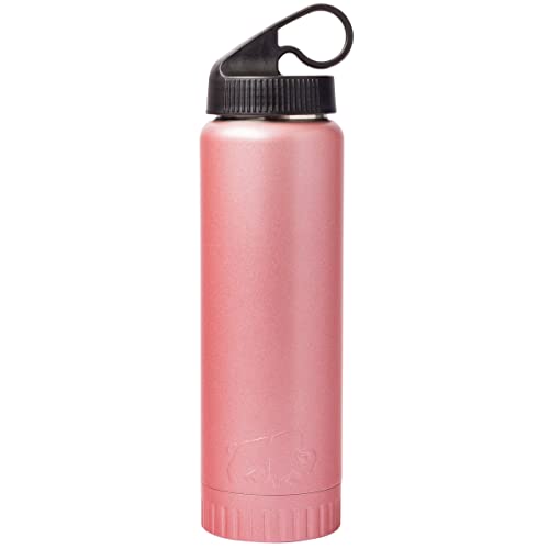 Silver Buffalo Double Walled Vacuum Insulated Stainless Steel Water Bottle 20 Ounces Aqua Blue