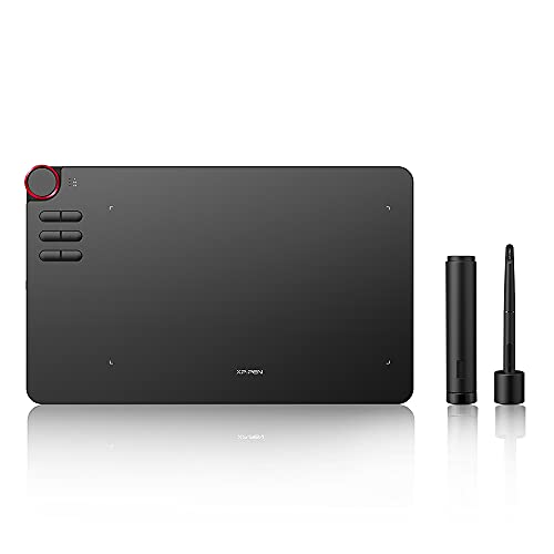 XPPEN Deco 03 Graphics Drawing Tablet Wireless Digital Tablet with 6 Shortcut Keys Red Dial Knob BatteryFree Passive Stylus of 8192 Levels Pressure Large Drawing Space Graphic Tablet for Digital