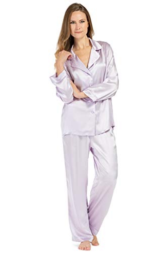 Womens 100 Mulberry Silk Long Pyjamas from Fishers Finery Presented in a Decorative Gift Box