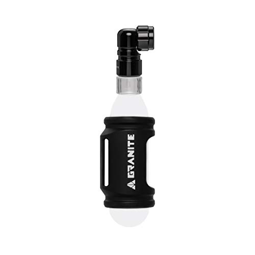 Granite Punk CO2 Tire Inflator with Silicon Sleeve  Compatible with Presta Valve Only  Work with MTB Carrier Straps  Easy and Quick Pumping Solution