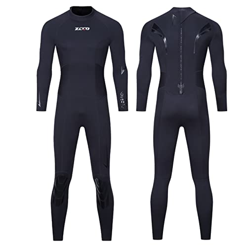 ZCCO Wetsuit 3mm Neoprene Wet Suit Full Body Long Sleeve Back Zip Diving Suit Thermal Suit for Water Sports Kayakboarding Surfing Snorkeling Scuba Diving Swimming