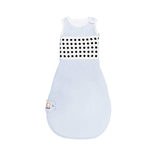 Nanit Breathing Wear Sleeping Bag  100 Cotton Baby Sleep Sack  Works with Nanit Pro Baby Monitor to Track Breathing Motion SensorFree RealTime Alerts Size Small 36 Months Powder Blue