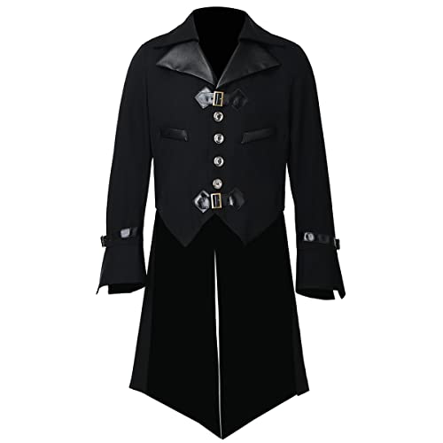 BLESSUME Gothic Victorian Tailcoat Steampunk VTG Coat Jacket Halloween Cosplay Costume