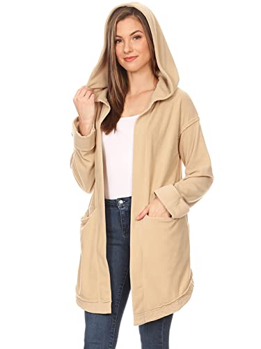 AnnaKaci Womens Fashion Coat Lightweight Long Sleeve Sweater Hoodie Cardigan Jacket