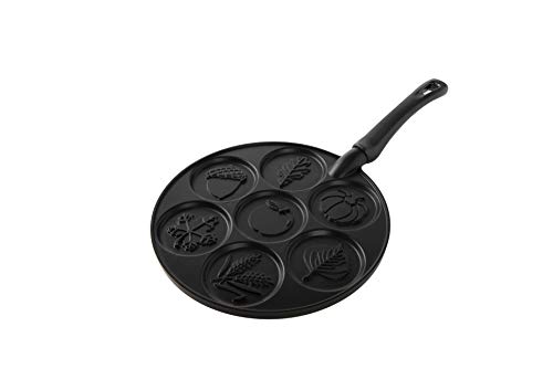 Black Autumn Leaves Pancake Skillet by Nordic Ware