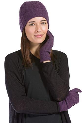 Fishers Finery Womens 100 Pure Cashmere Beanie and Gloves in Stunning Gift Box