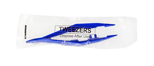 PrimeMed Tapered Plastic Forceps  Individually Wrapped Plastic Tweezers 25 Count