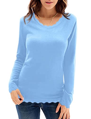 GRACE KARIN Women39s High Stretchy Long Sleeve Pullover Sweater Blouse Top