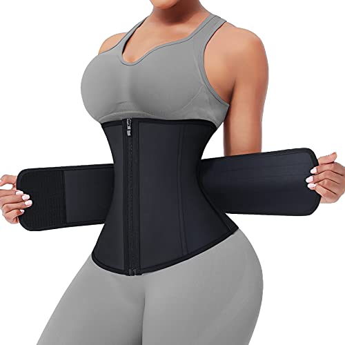 FeelinGirl Waist Trainer for Women Neoprene Waist Cincher Corset Belt Sauna Workout Girdle Body Shaper