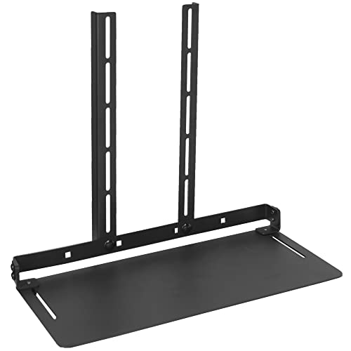 VIVO 13 inch Over Under VESA Monitor Shelf Mount Holds Media Devices Speakers Routers and More Fits VESA 75mm 100mm 200mm Black MOUNTSF01M
