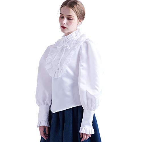 BLESSUME Vintage Lolita Women Blouse Medieval Victorian Top