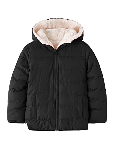 Wantdo Boy39s Reversible Winter Jacket Hooded Winter Coat Quilted Puffer Jacket Fleece Padded Outerwear