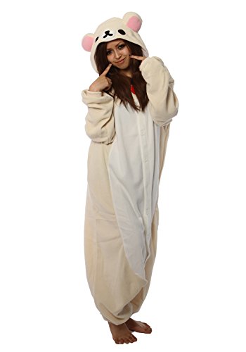 Korilakkuma Kigurumi Onesie Jumpsuit OffWhite by SAZAC SanX Adult Sizes