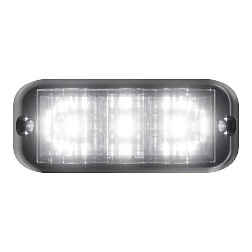 Abrams SAE Class1 Edge 3 Series Amber 9W  3 LED Tow Truck Snow Plow Construction Vehicle LED Grille Light Head Surface Mount Strobe Warning Light